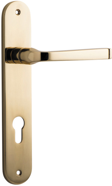 10232E85 - Annecy Lever - Oval Backplate - Polished Brass - Entrance