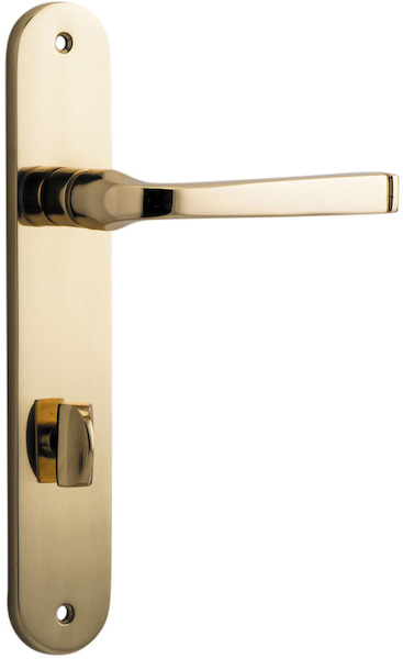 10232P85 - Annecy Lever - Oval Backplate - Polished Brass - Privacy