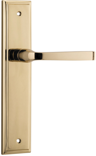10244 - Annecy Lever - Stepped Backplate - Polished Brass - Passage