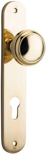 10332E85 - Paddington Knob - Oval Backplate - Polished Brass - Entrance