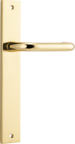 10344 - Oslo Lever - Rectangular Backplate - Polished Brass - Passage