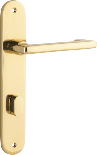 10352P85 - Baltimore Return Lever - Oval Backplate - Polished Brass - Privacy