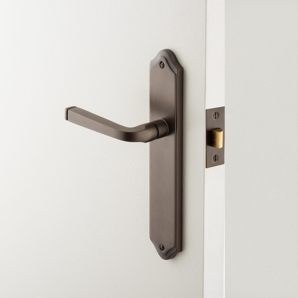 14720 - Annecy Lever - Shouldered Backplate - Satin Nickel - Passage
