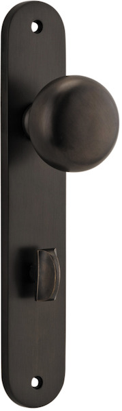 10834P85 - Cambridge Knob - Oval Backplate - Signature Brass - Privacy