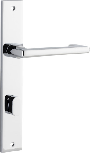 11848P85 - Baltimore Return Lever - Rectangular Backplate - Polished Chrome - Privacy