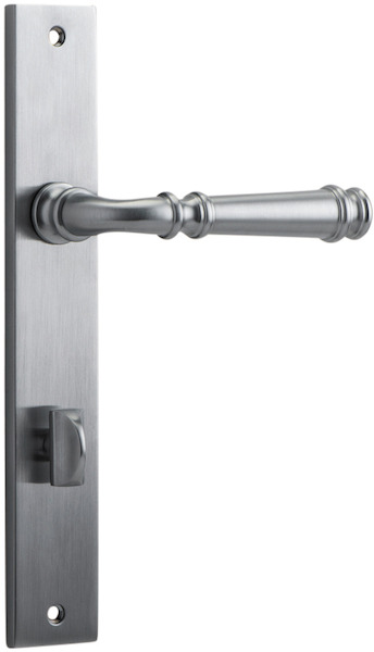 12206P85 - Verona Lever - Rectangular Backplate - Brushed Chrome - Privacy