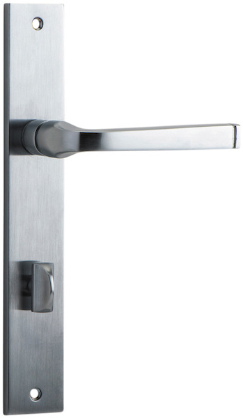 12208P85 - Annecy Lever - Rectangular Backplate - Brushed Chrome - Privacy