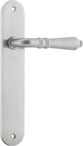 12224 - Sarlat Lever - Oval Backplate - Brushed Chrome - Passage