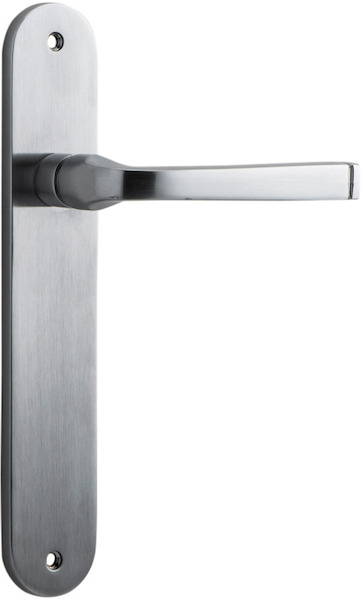 12232 - Annecy Lever - Oval Backplate - Brushed Chrome - Passage