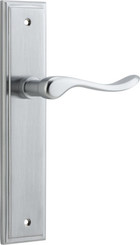 12426 - Stirling Lever - Stepped Backplate - Brushed Chrome - Passage