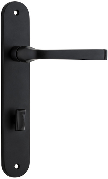 12732P85 - Annecy Lever - Oval Backplate - Matt Black - Privacy