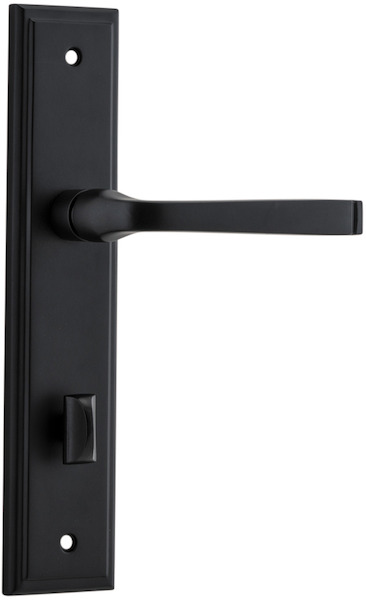 12744P85 - Annecy Lever - Stepped Backplate - Matt Black - Privacy