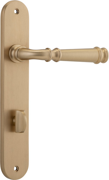 13230P85 - Verona Lever - Oval Backplate - Brushed Brass - Privacy