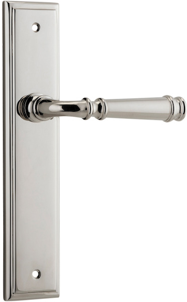 14242 - Verona Lever - Stepped Backplate - Polished Nickel - Passage