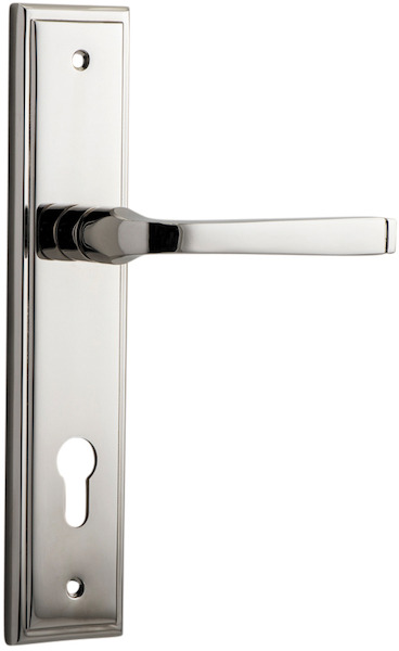 14244E85 - Annecy Lever - Stepped Backplate - Polished Nickel - Entrance