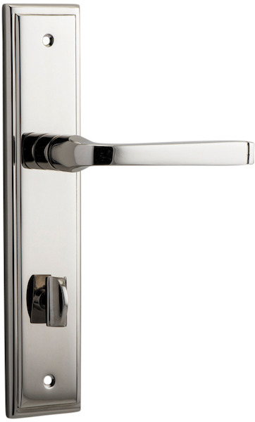 14244P85 - Annecy Lever - Stepped Backplate - Polished Nickel - Privacy