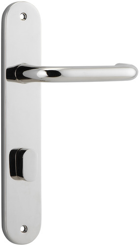 14346P85 - Oslo Lever - Oval Backplate - Polished Nickel - Privacy