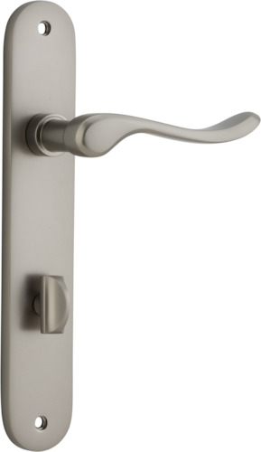 14924P85 - Stirling Lever - Oval Backplate - Satin Nickel - Privacy