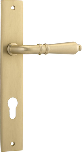 15200E85 - Sarlat Lever - Rectangular Backplate - Brushed Brass - Entrance