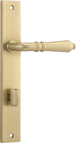 15200P85 - Sarlat Lever - Rectangular Backplate - Brushed Brass - Privacy