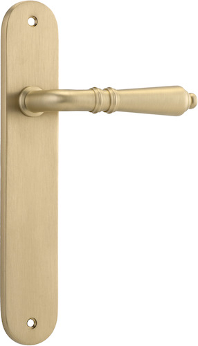 15224 - Sarlat Lever - Oval Backplate - Brushed Brass - Passage