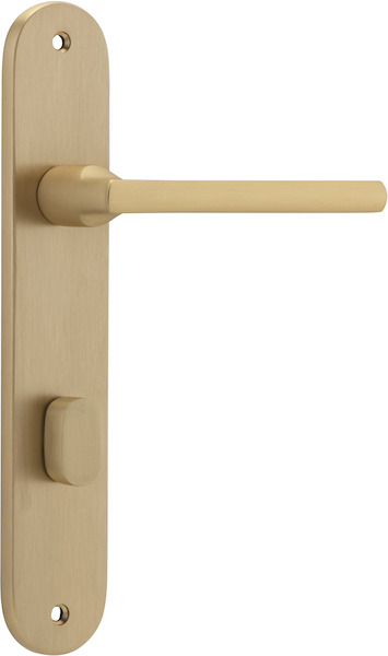 15226P85 - Baltimore Lever - Oval Backplate - Brushed Brass - Privacy