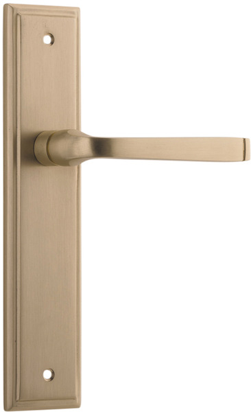 15244 - Annecy Lever - Stepped Backplate - Brushed Brass - Passage
