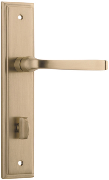 15244P85 - Annecy Lever - Stepped Backplate - Brushed Brass - Privacy