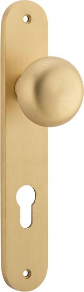 15334E85 - Cambridge Knob - Oval Backplate - Brushed Brass - Entrance