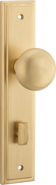 15340P85 - Cambridge Knob - Stepped Backplate - Brushed Brass - Privacy