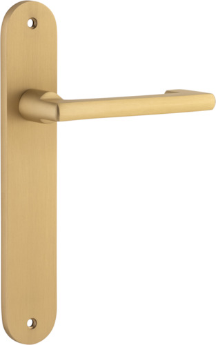 15352 - Baltimore Return Lever - Oval Backplate - Brushed Brass - Passage