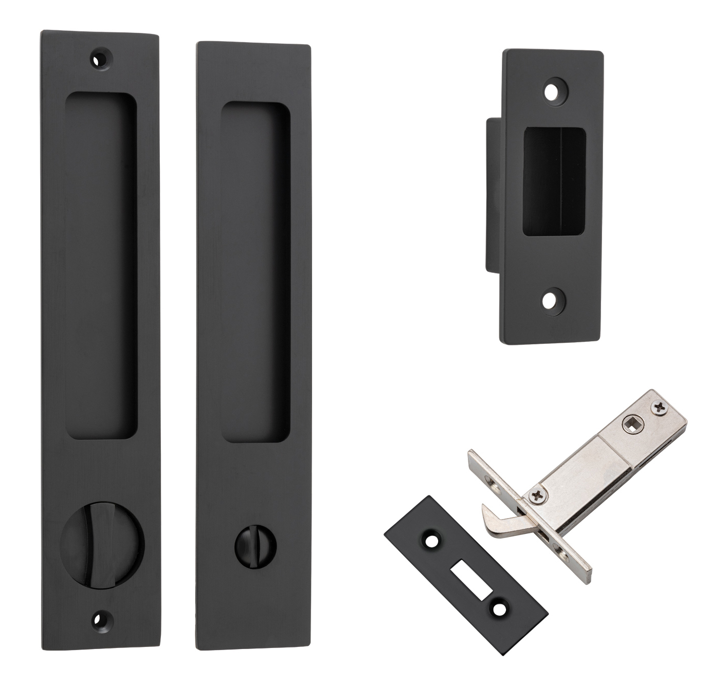 Rectangular Sliding Door Pull Privacy Kit with Privacy Turn
